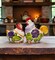 Ceramic Tuscany Rooster & Hen Salt and Pepper with Grape Theme, Farmhouse Kitchen Decor, Winery Decor, Gift for Wine Lover